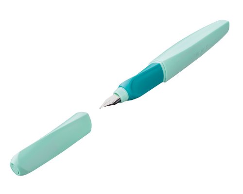 Pelikan Füller Twist Feder M, Neo Mint, universell für Rechts- und Linkshänder
